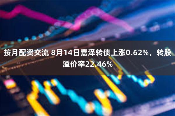 按月配资交流 8月14日嘉泽转债上涨0.62%，转股溢价率22.46%