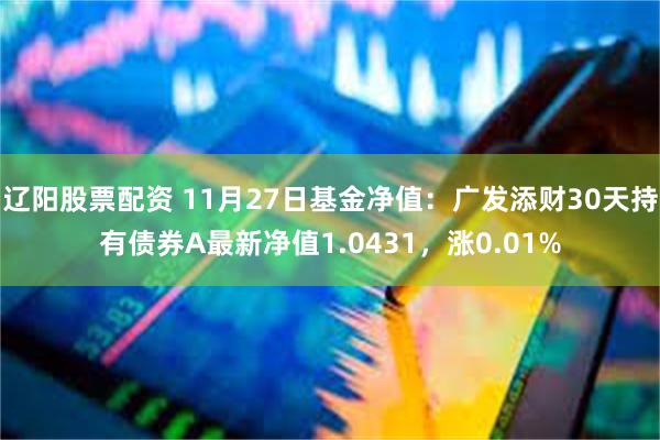 辽阳股票配资 11月27日基金净值：广发添财30天持有债券A最新净值1.0431，涨0.01%