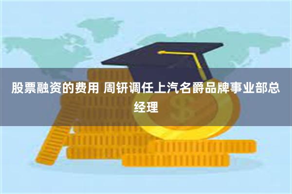 股票融资的费用 周钘调任上汽名爵品牌事业部总经理